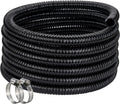 Pond Hose 1-1/4 in ID 50ft Black Corrugated Hose - Kinkproof Flow