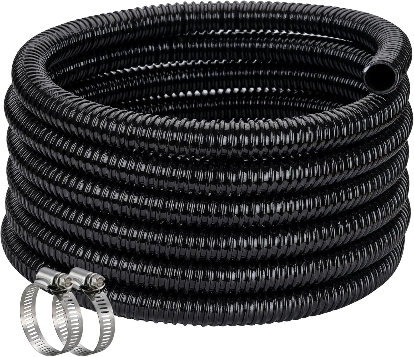 Pond Hose 1-1/4in ID 50ft Flexible PVC Tubing for Water Features