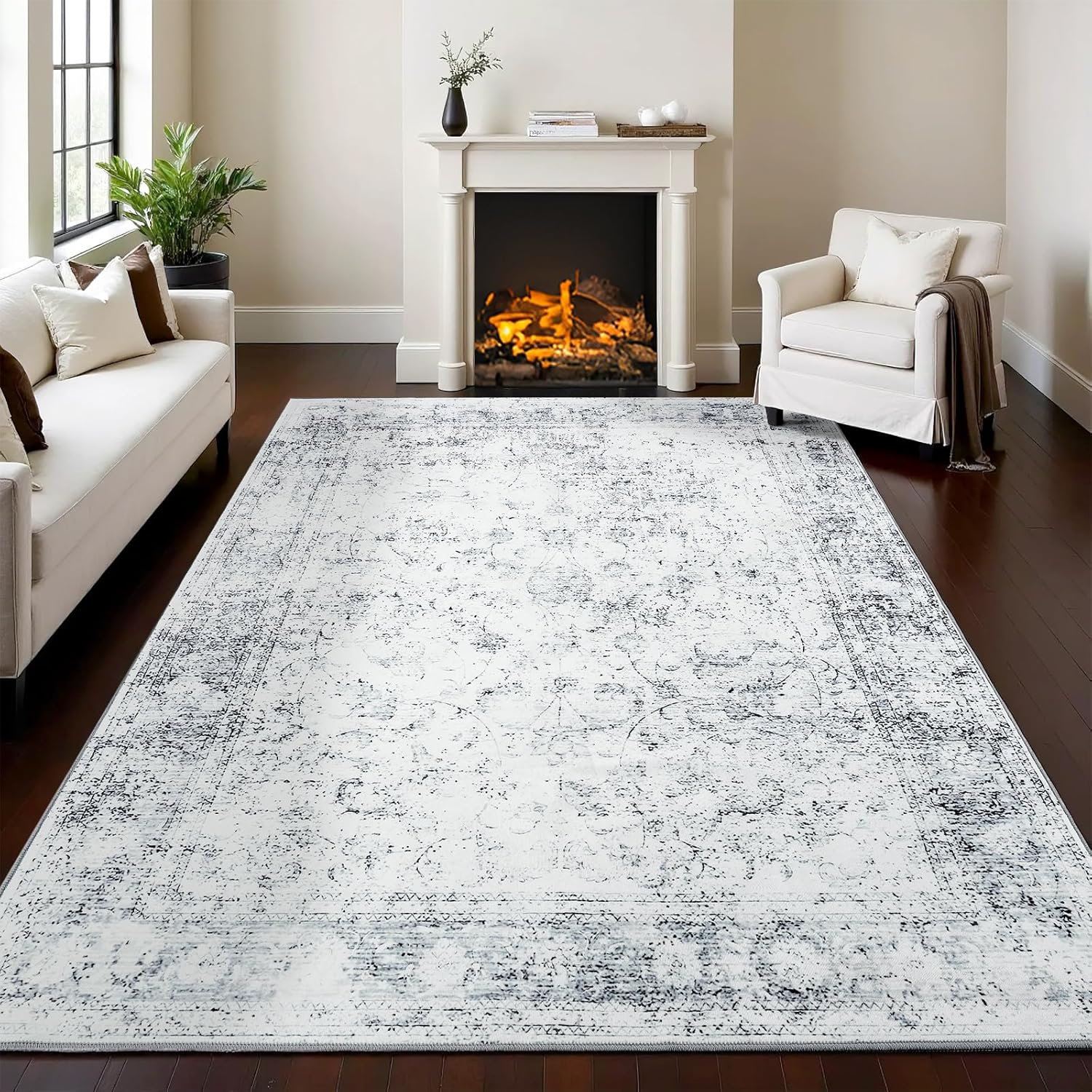 5x7 Area Rugs for Living Room, Soft Non Slip Kitchen Rug