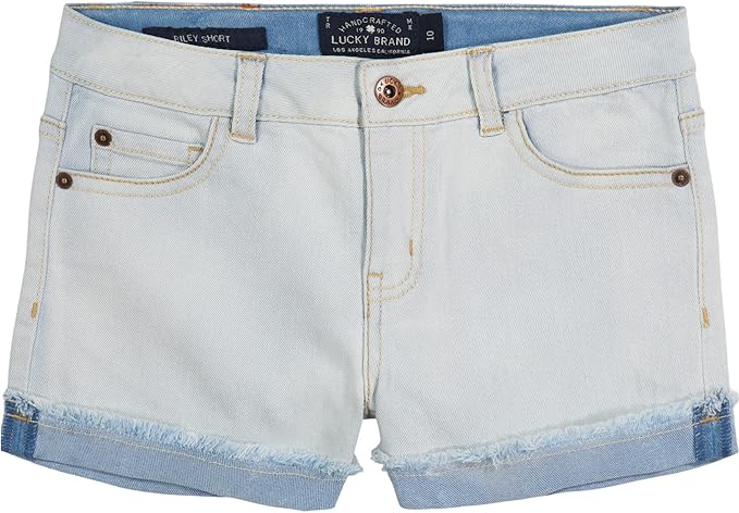 Lucky Brand Girls' Cuffed Jean Shorts for Stylish Summer Wear
