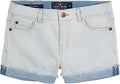 Lucky Brand Girls' Cuffed Jean Shorts - Stretch Denim Comfort