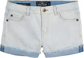 Lucky Brand Girls' Cuffed Jean Shorts for Stylish Summer Fun