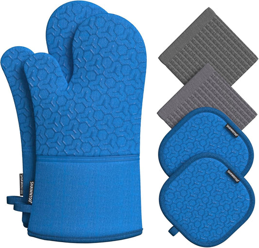 SHAWNTOO Heat Resistant Oven Mitts Set