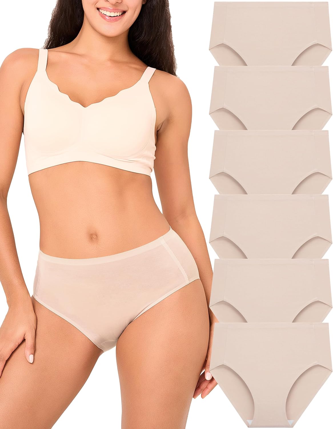 Bamboo Cool Women's No Show Briefs for Comfort and Style