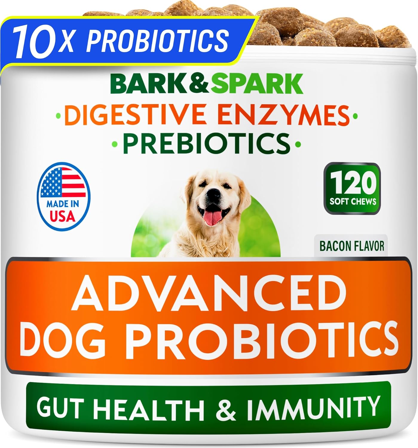 Vet Strength Dog Probiotics Chews for Digestive Health Relief