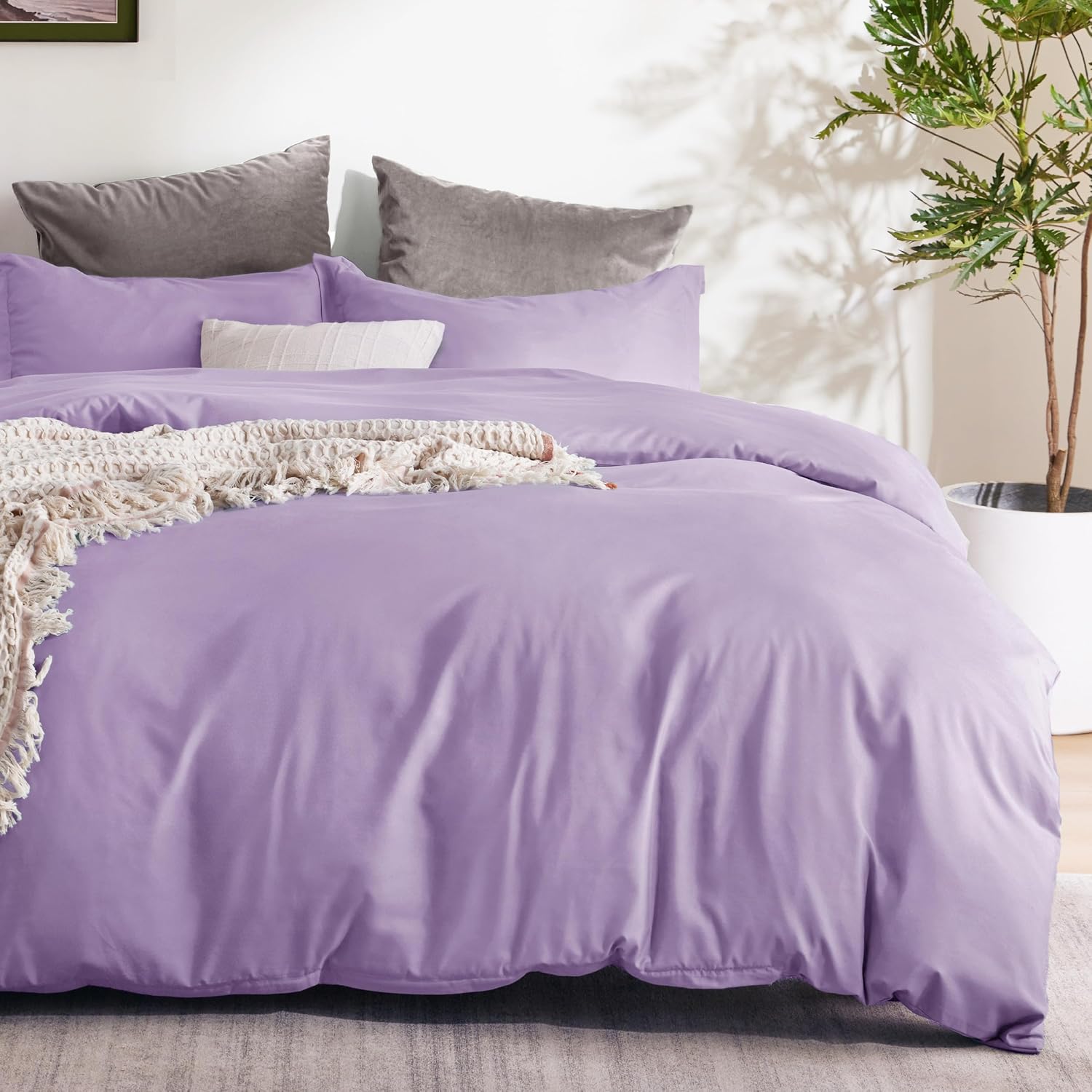 Bedsure Duvet Cover Full Size - Soft Double Brushed Bedding Set