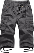 Women's Mid Rise Cotton Capri Hiking Cargo Shorts - Comfortable