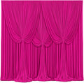 4 Panels Hot Pink Backdrop Curtains 5ft x 12ft - Wrinkle Free Drapes