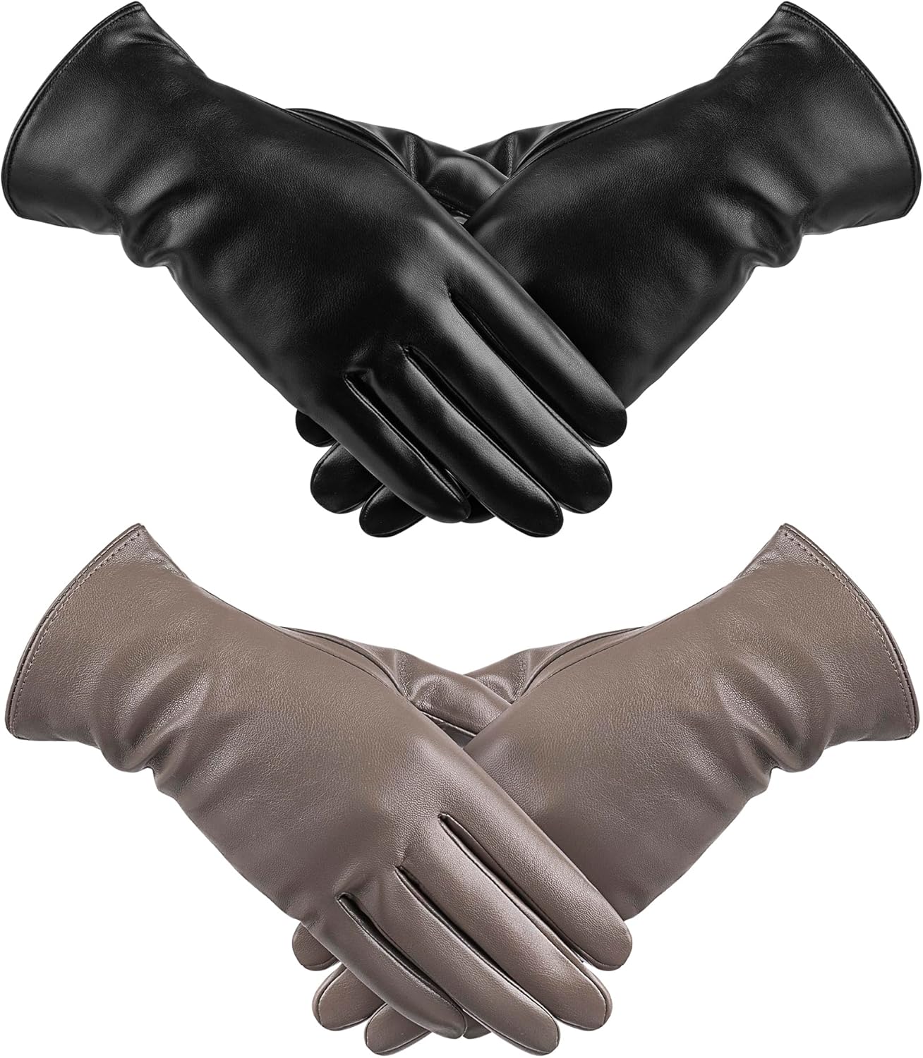 Warm Wool-Lined Touchscreen Gloves 2 Pack by TOSWAKE