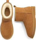 Genuine Suede Mini Boots for Women Winter Warm Fuzzy (Style 2BD7)