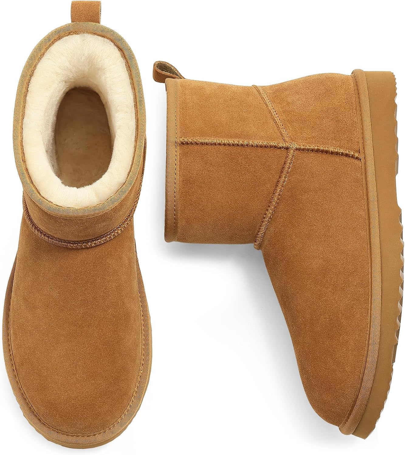 Genuine Suede Mini Boots for Women - Winter Warm Comfort