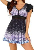 Plus Size Tankini Swim Dress with Shorts - Flattering Coverage Arolina