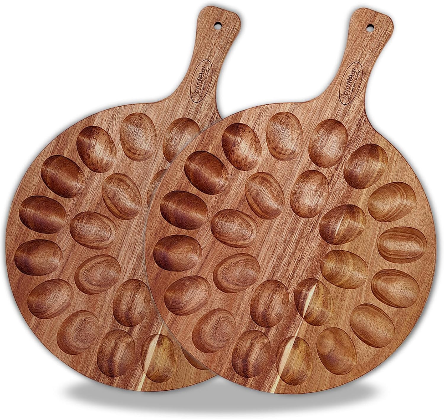 2-Pack 24 Holes Deviled Egg Platter for Elegant Serving