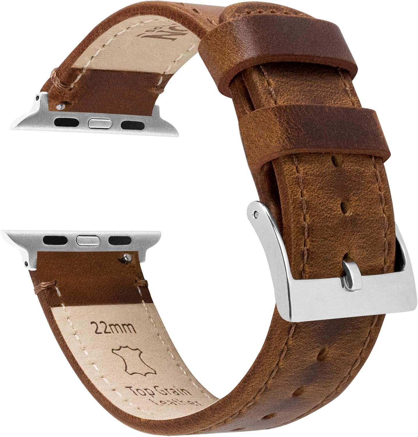 Top Grain Leather Watch Bands for Apple Watch Models by Barton
