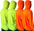 Men UPF 50+ Sun Protection Long Sleeve Hooded Breathable Tee