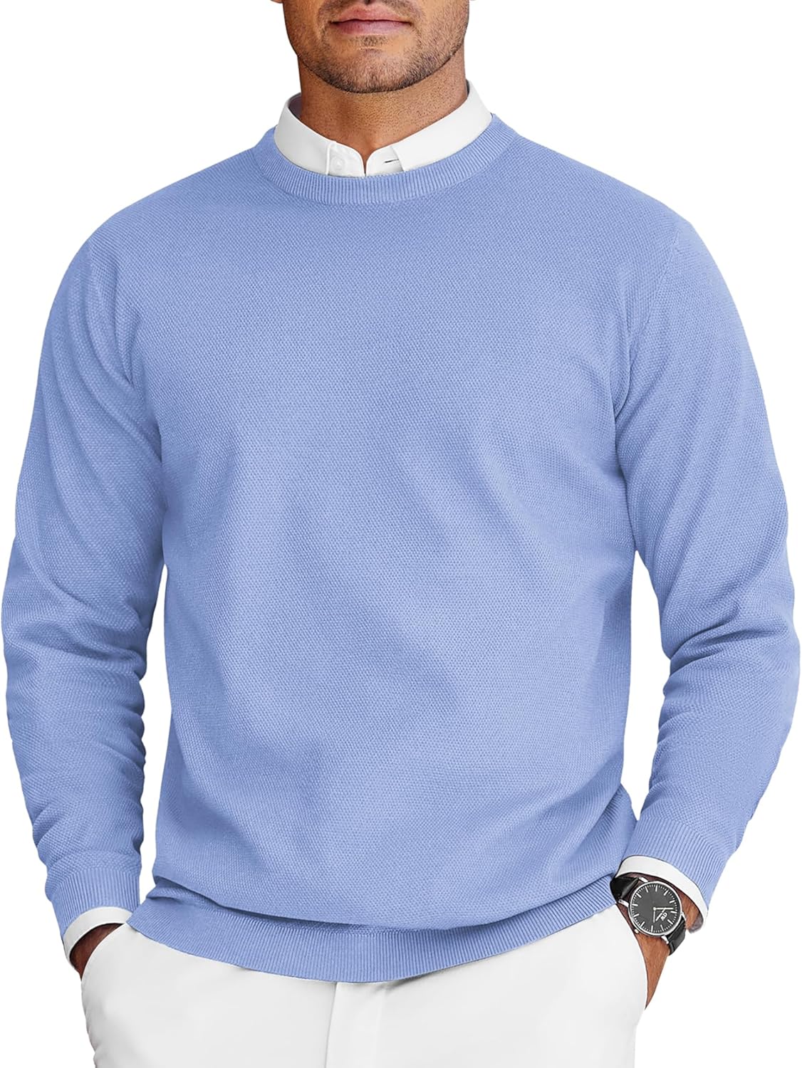COOFANDY Mens Crew Neck Sweaters for Stylish Fall Fashion