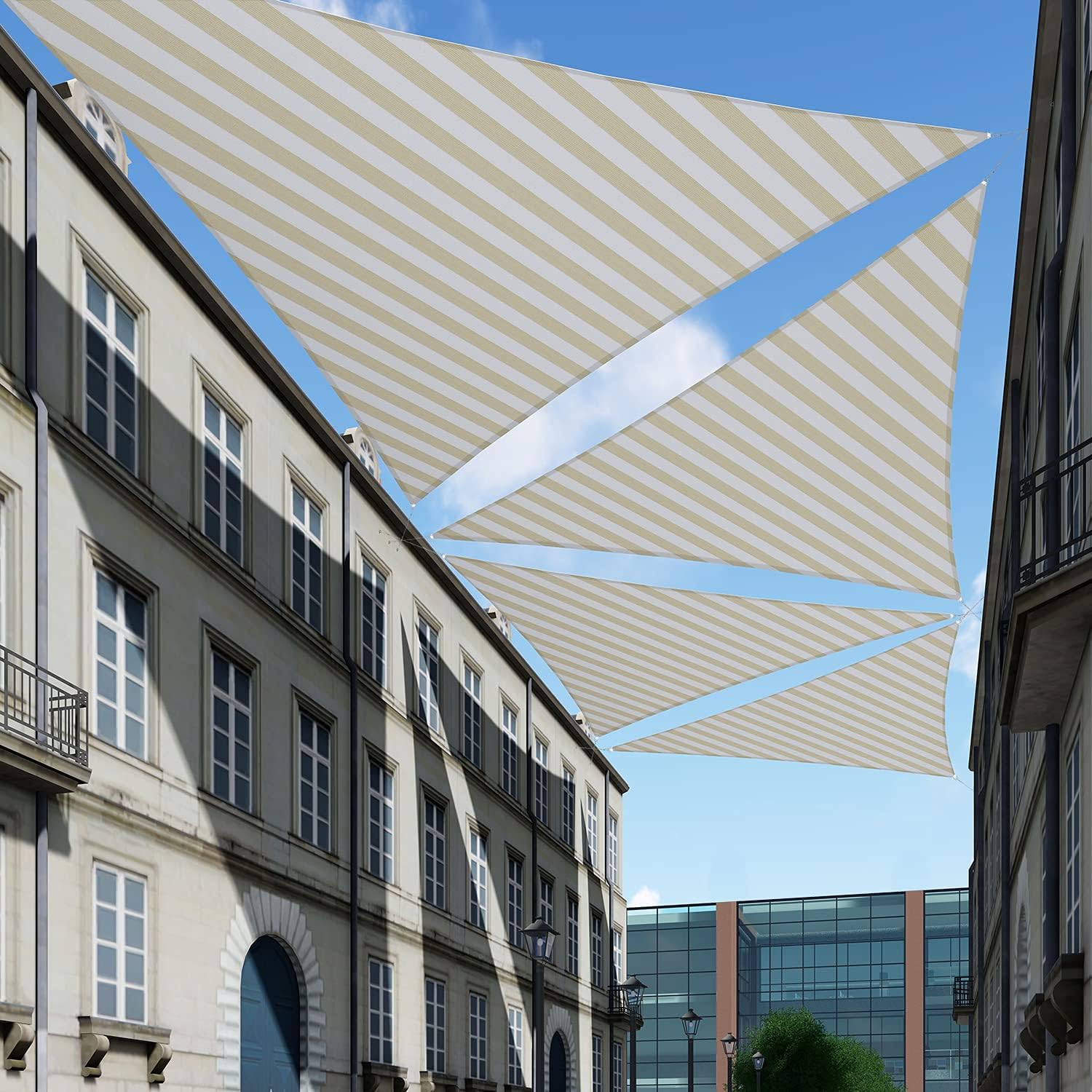 TANG 5ft x 5ft Triangle Sun Shade Sail for Outdoor Spaces