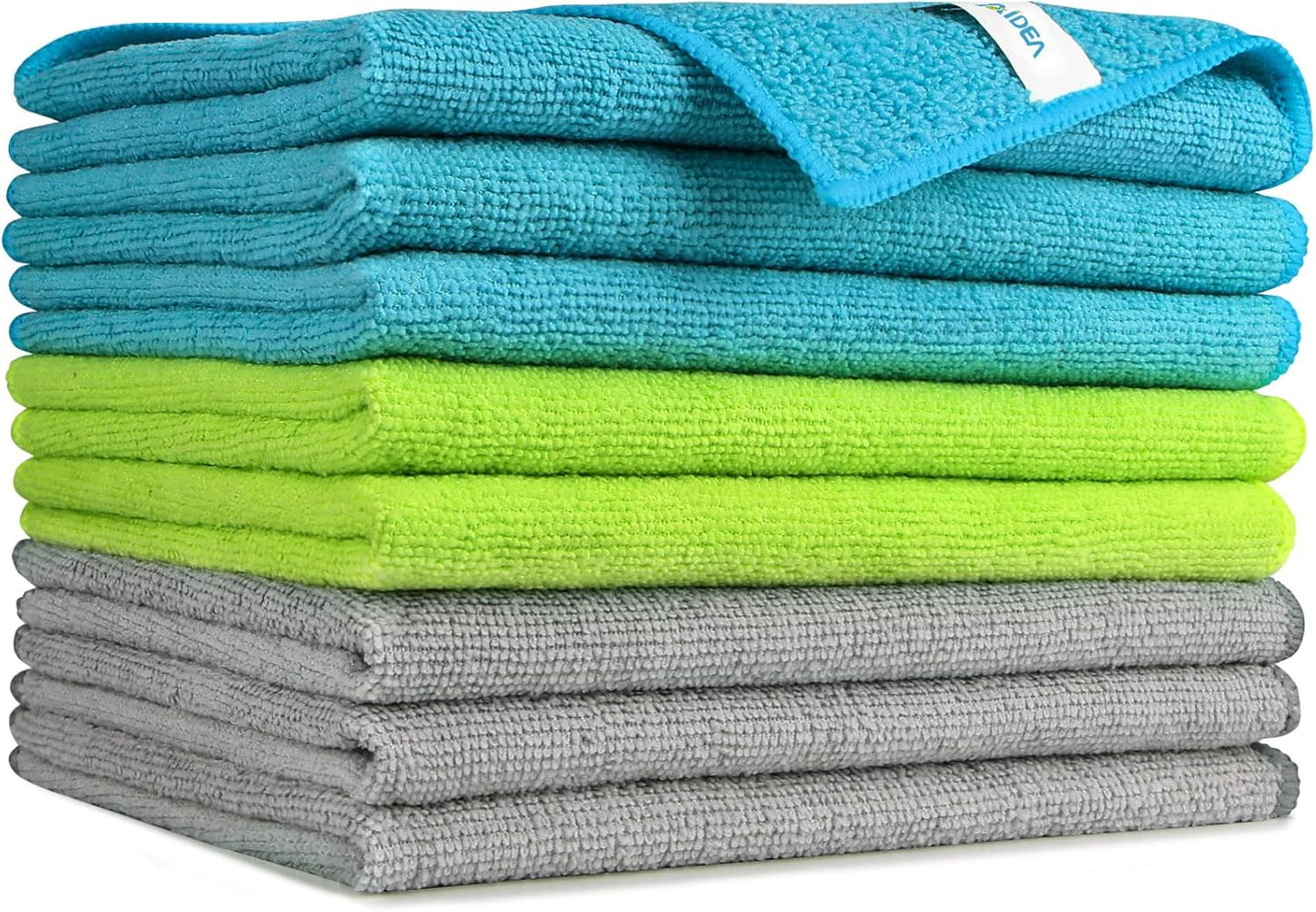 AIDEA 8PK Microfiber Cloths - Lint-Free Cleaning