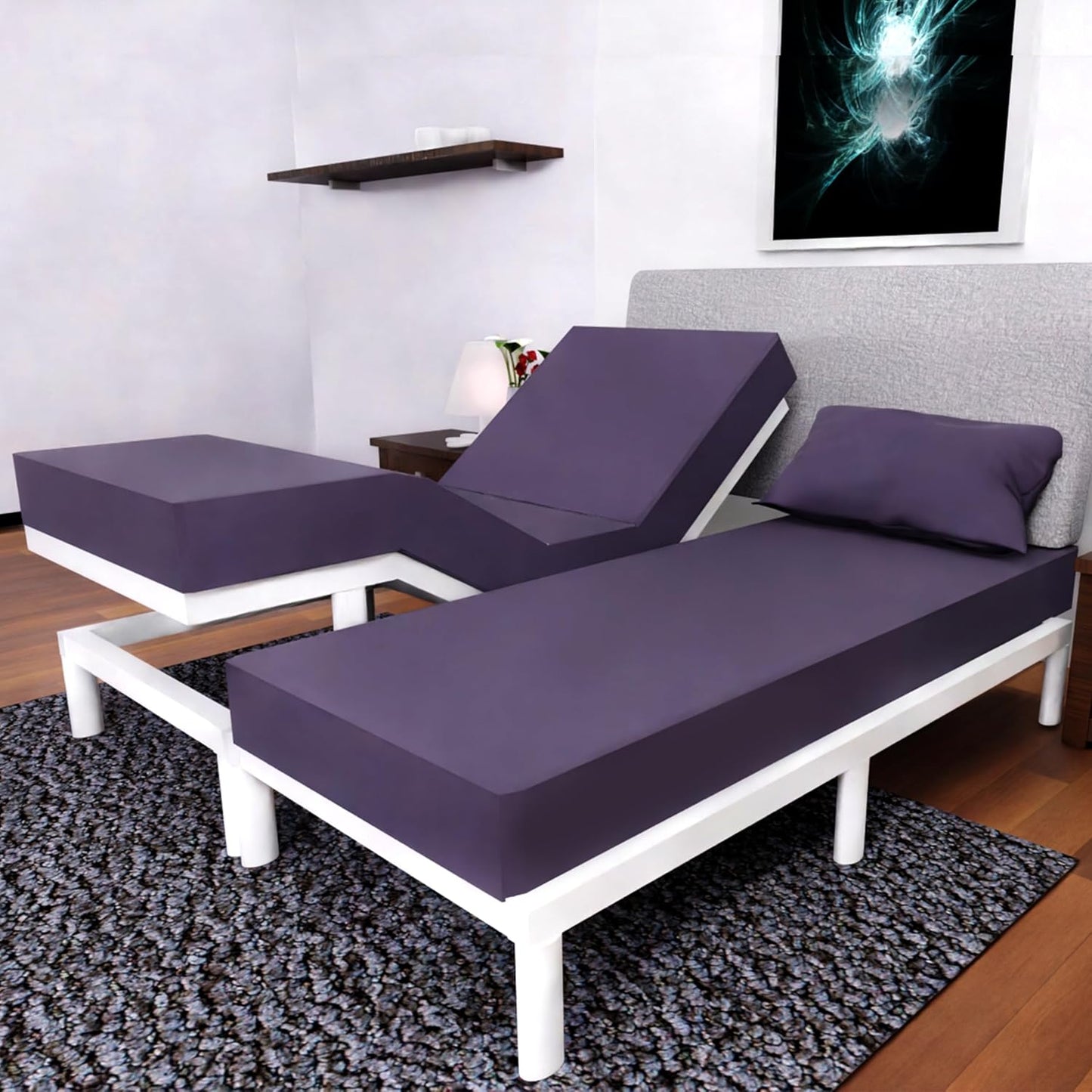 Split California King Sheets Sets - Ultra Soft 5 Pcs Set