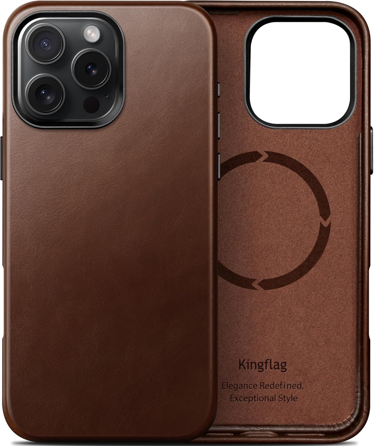 Genuine Leather Case for iPhone 16 Pro Max with MagSafe Support