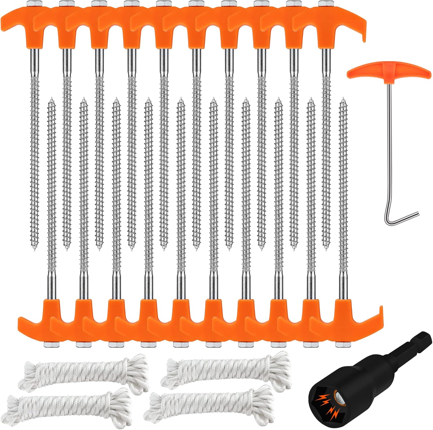 Secure Your Tent with HORUSDY 26pc Stakes & Rope