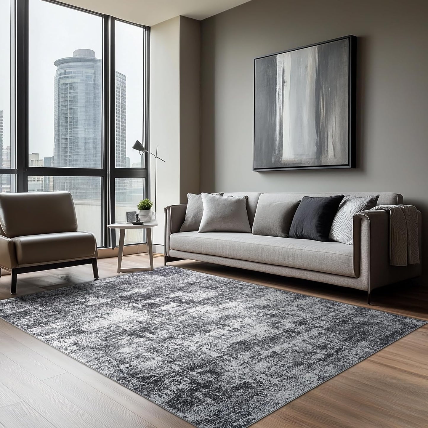 5x7 Abstract Area Rugs Non-Slip Soft Carpet for Living Room