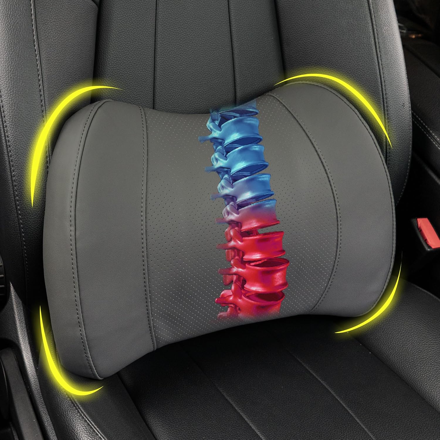 Lumbar Support Pillow for Car - Memory Foam Back Cushion