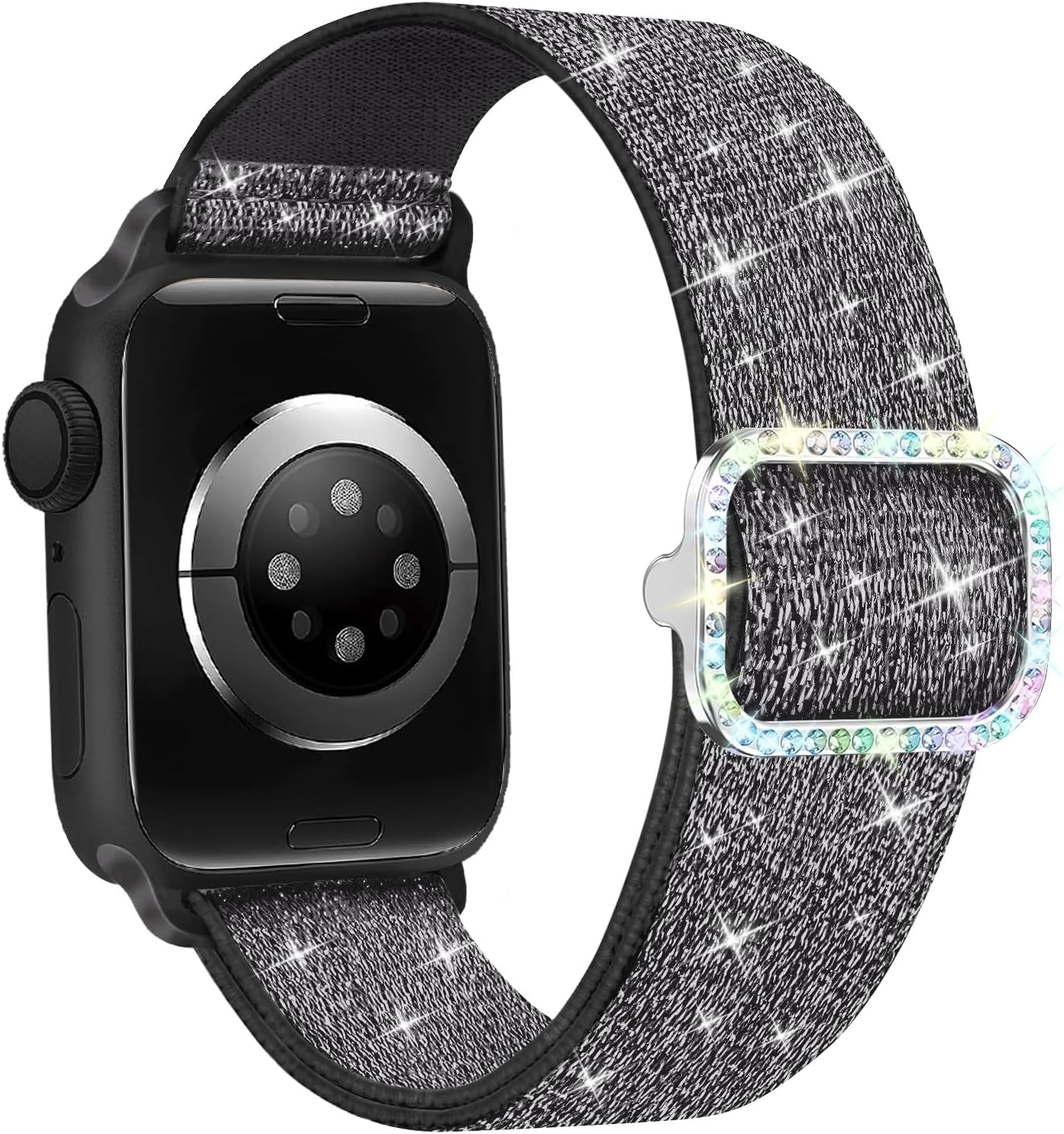 Sparkly Nylon Band for Apple Watch - Women's Bling Elastic Solo Loop