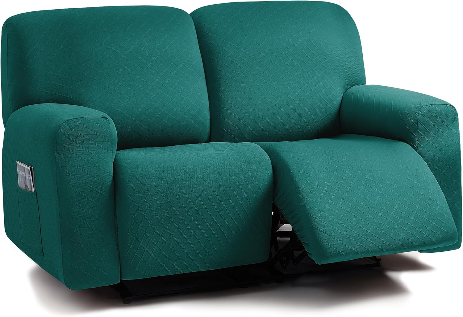 ULTICOR Squared Jacquard Design Reclining Loveseat Slipcover