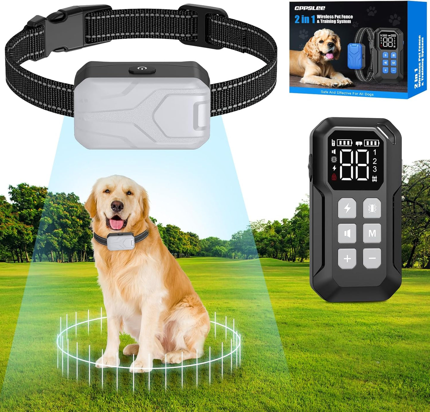 Wireless Dog Fence with 1000ft Range by CPPSLEE
