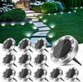 Peasur Mini Solar Ground Lights 12 Pack - Durable IP68 Disc Lights