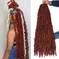 Leeven 30 in Copper Red Butterfly Locs - Distressed Faux Locs