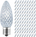 C9 LED Replacement Bulbs 100 Pack - Pure White Shatterproof C9s
