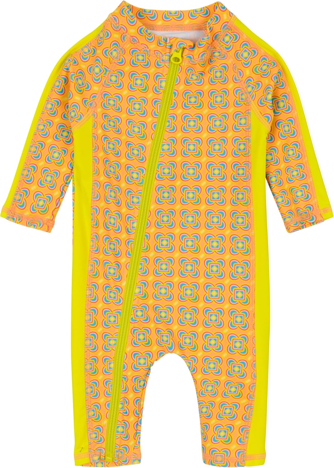 SwimZip Girls' Long-Sleeve UPF 50+ Swimsuit for Sun Safety
