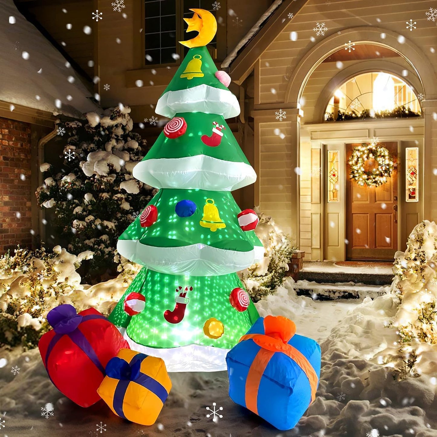 7.5 FT Christmas Inflatables Tree Decoration with LED Lights