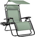 Folding Zero Gravity Outdoor Recliner Patio Lounge Chair - Sage Green
