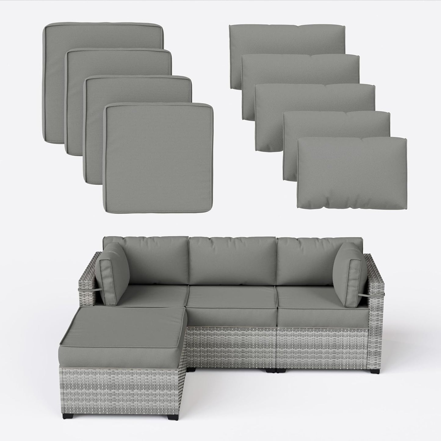 9 Pcs Outdoor Patio Cushions Covers Replacement Waterproof Set