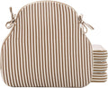 Brown Striped Winsor Chair Cushions by PRONOUS for Comfort
