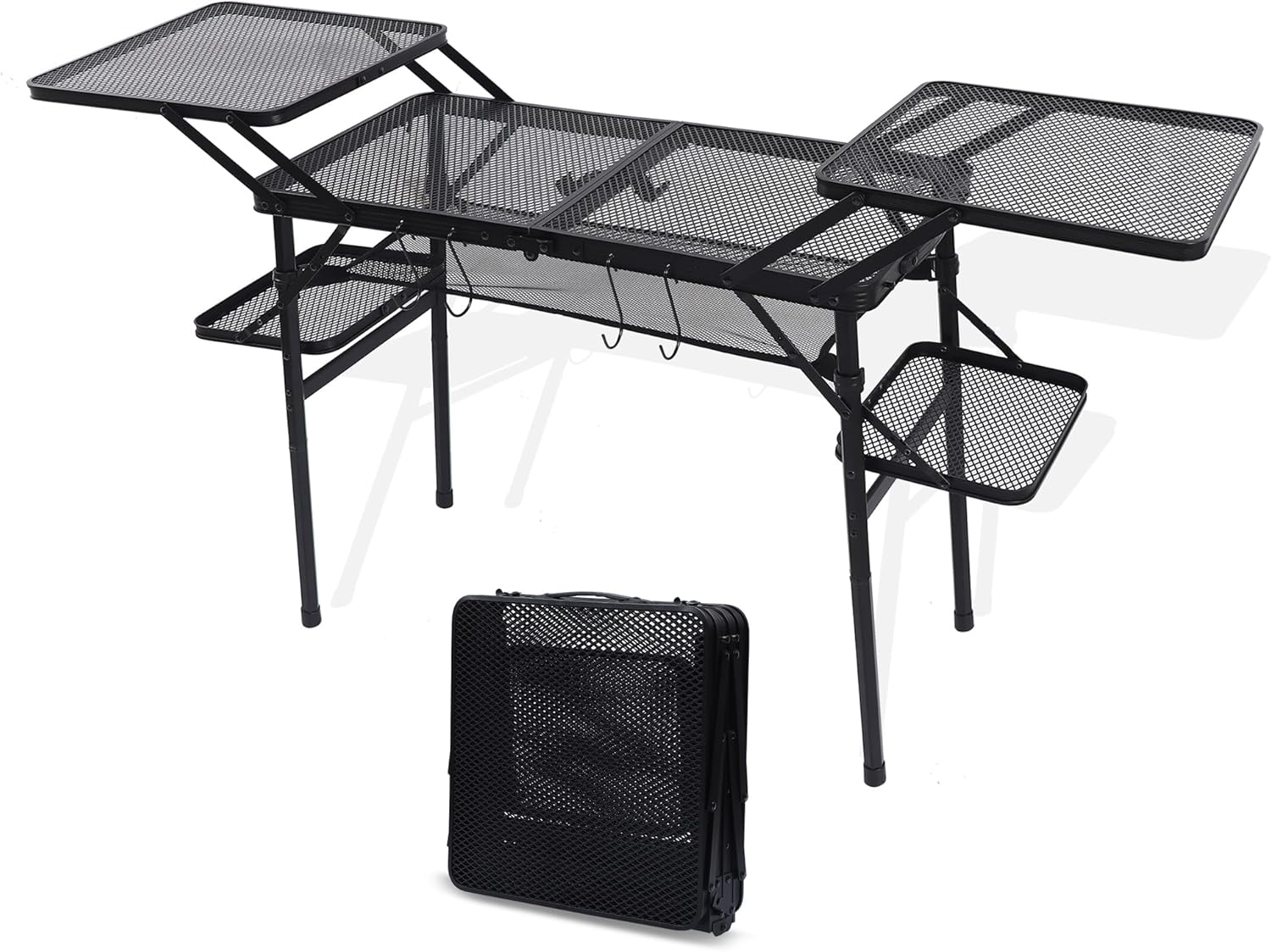 Lightweight Folding Camping Table with Side Tables