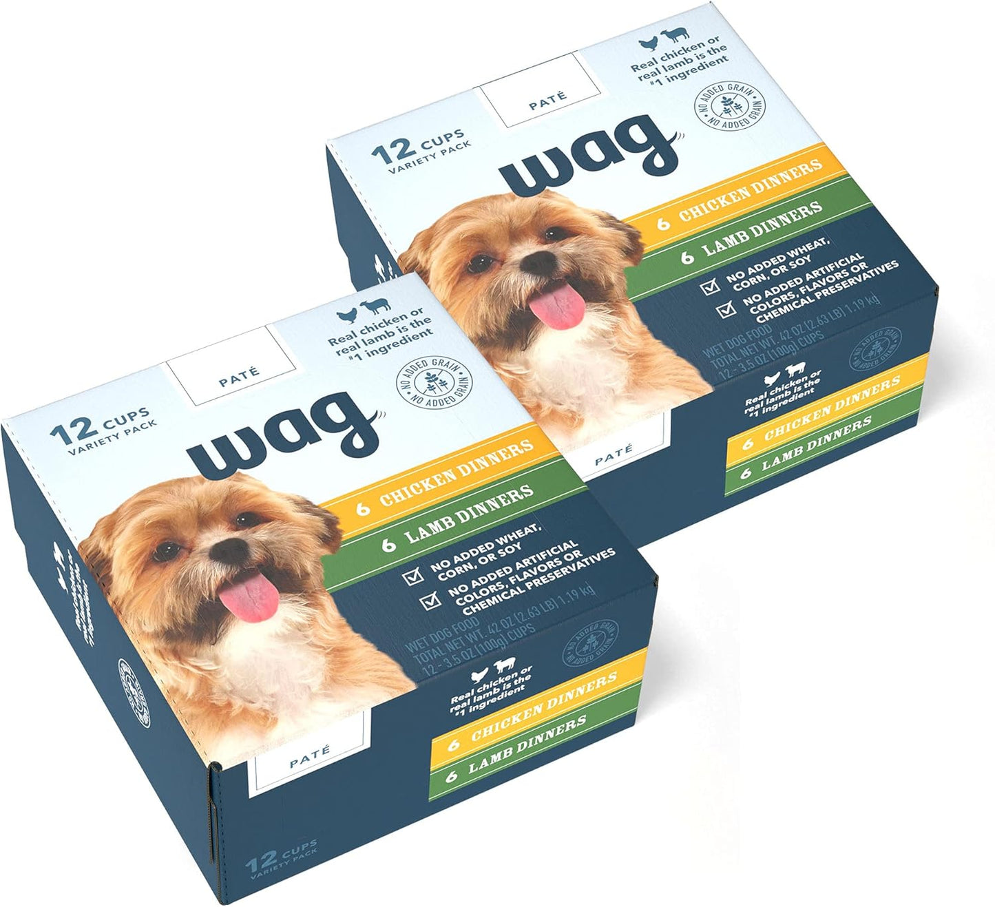 Wag Wet Dog Food Cups, Chicken & Lamb Pate Variety Pack Review