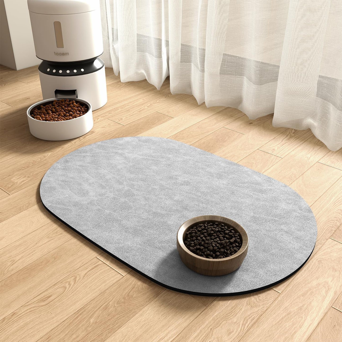 Super Absorbent Dog Food Mat for Clean Feeding Experience
