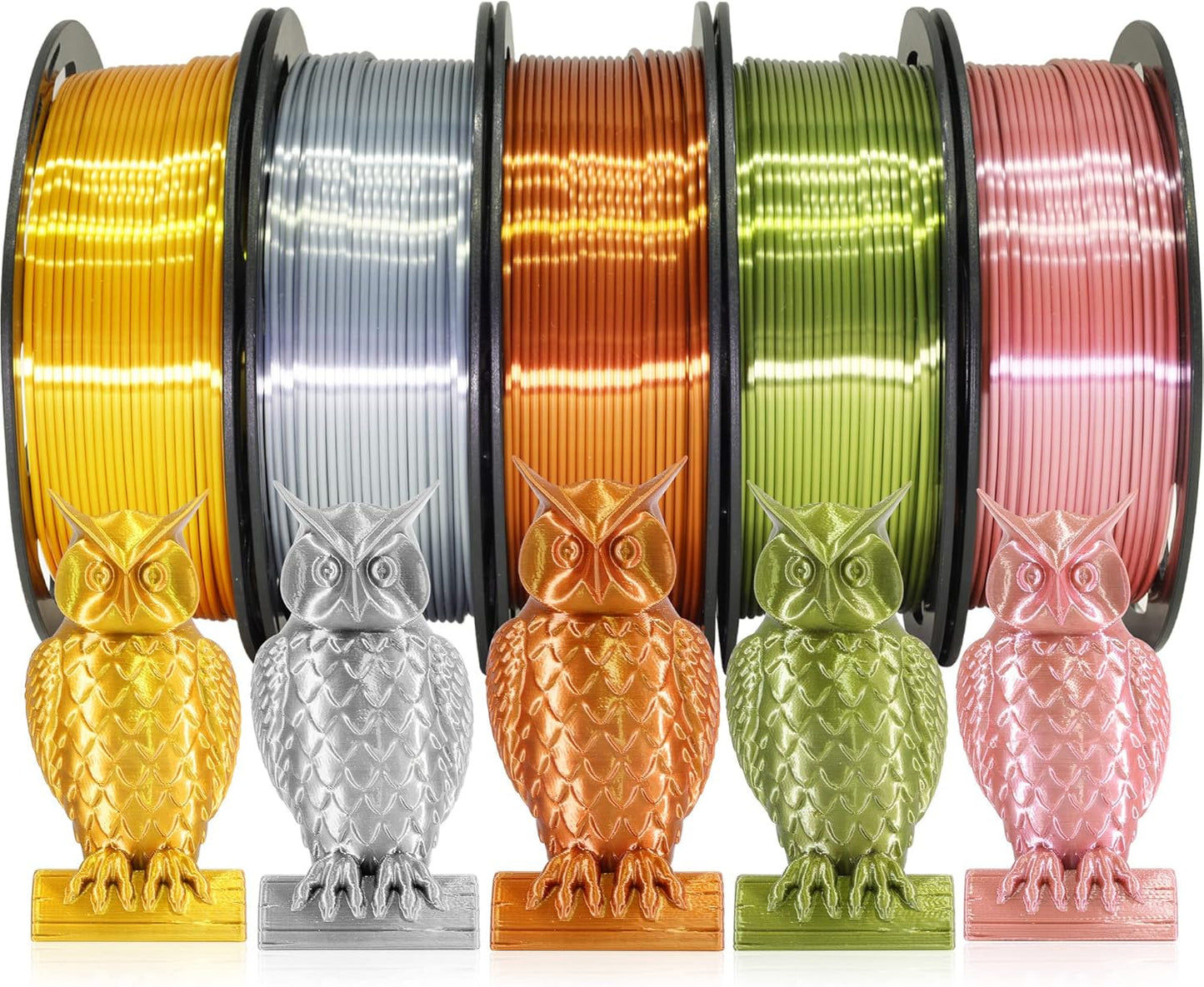 1.75mm Silk PLA Filament Bundle Pack for Stunning 3D Prints