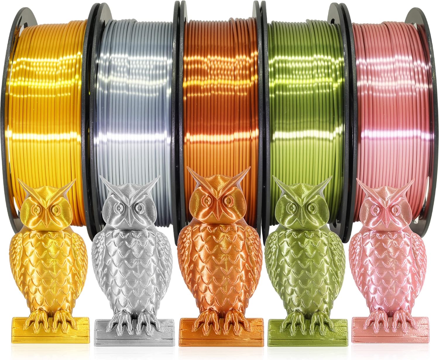 1.75mm Silk PLA Filament Bundle Pack for Stunning 3D Prints