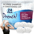 Drench No Water Hair Washing Cap - Waterless Shampoo Caps Pack of 24