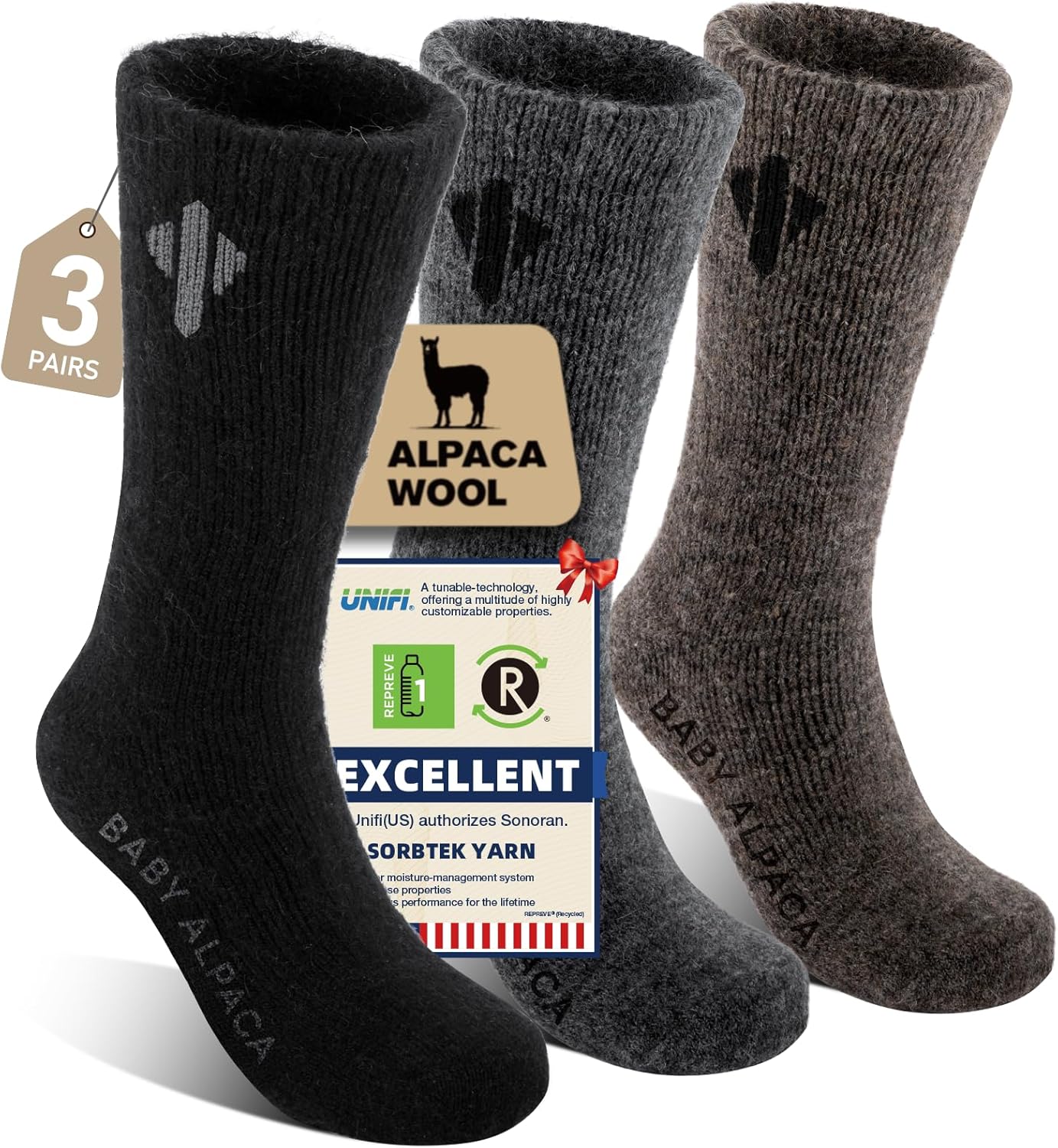 Heavyweight Thermal Alpaca Socks for Men and Women - Warm & Cozy