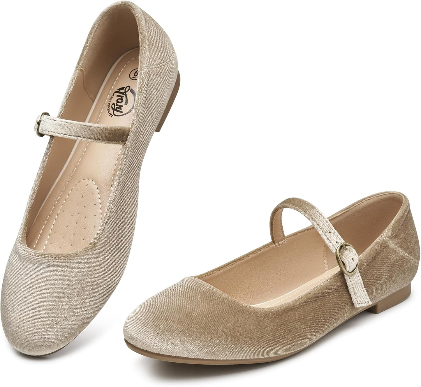 Trary Mary Jane Ballet Flats for Women - Comfortable Dressy Shoes