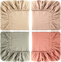 Muslin Mini Crib Sheets 24 x 38 in 4-Pack - Soft Breathable Set