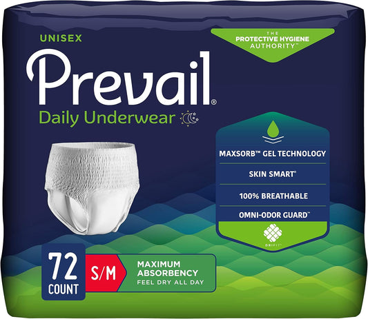 Prevail Daily Underwear 72ct Maximum Absorbency