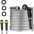 Stainless Steel Garden Hose 100ft Heavy Duty Metal Water Hose