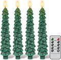 GenSwin Christmas Tree Flameless Taper Candles with Remote Timer